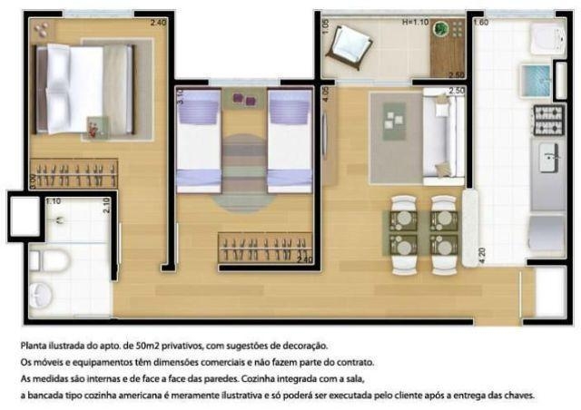 Apartamento à venda com 2 quartos, 50m² - Foto 3