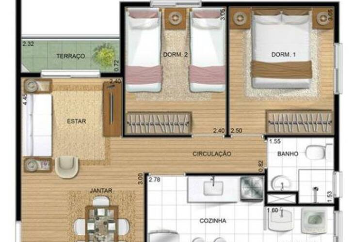 Apartamento à venda com 2 quartos, 48m² - Foto 8