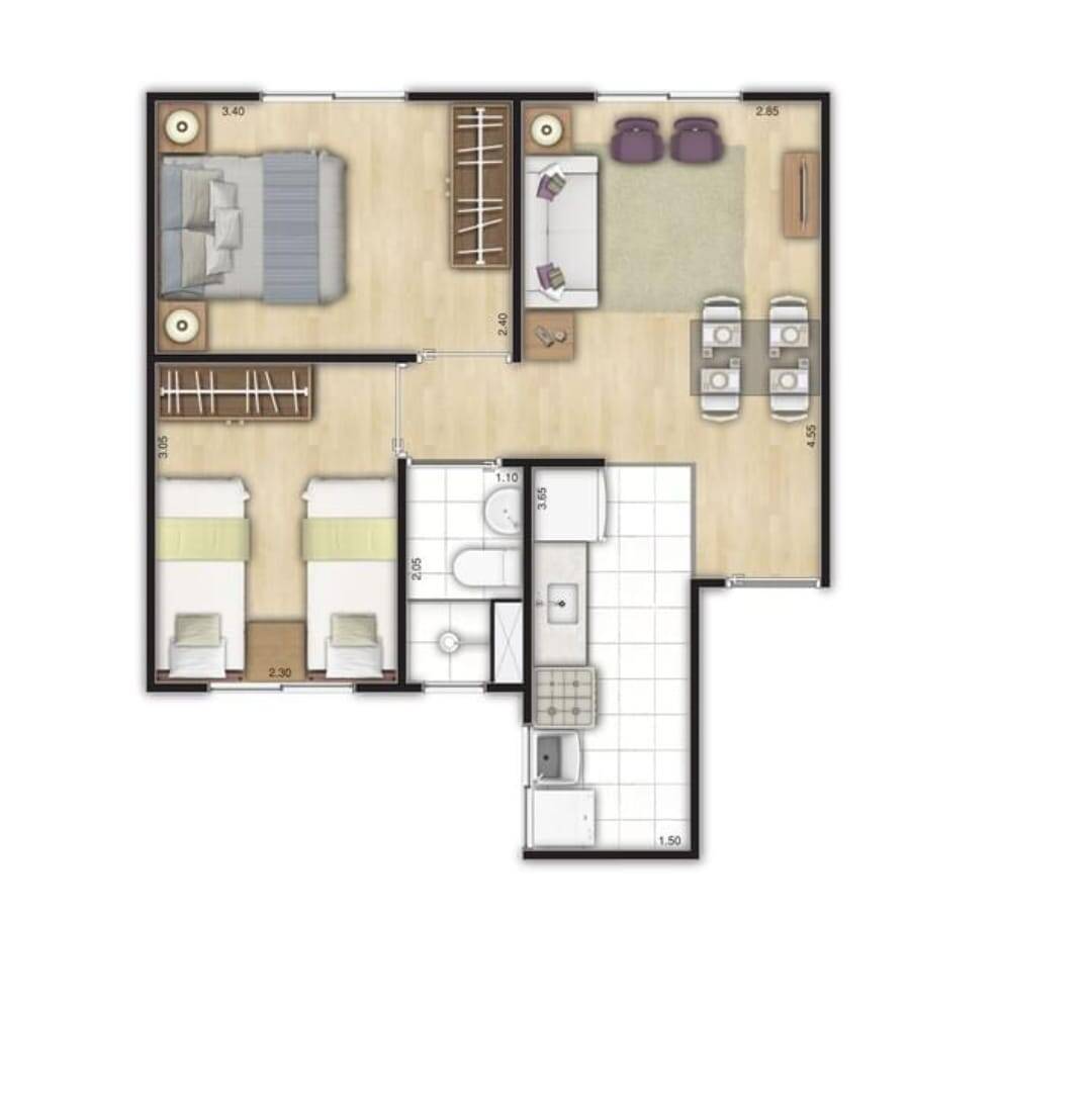 Apartamento à venda com 2 quartos, 57m² - Foto 20