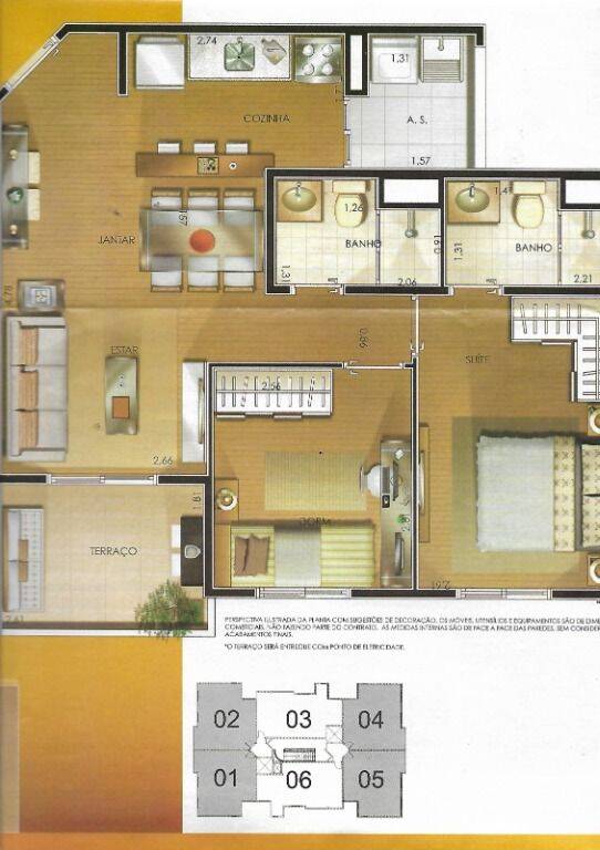 Apartamento à venda com 2 quartos, 57m² - Foto 5