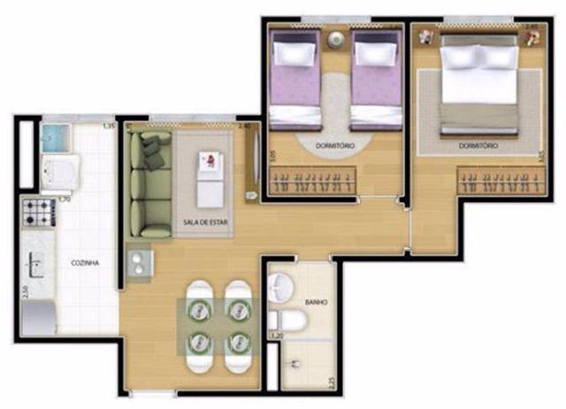 Apartamento à venda com 2 quartos, 47m² - Foto 2